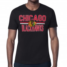 Футболка Chicago Blackhawks Starter Mesh Look Team Name - Black