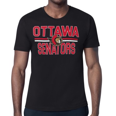 Ottawa Senators Starter Black Mesh Look Team Name T-Shirt