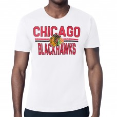 Футболка Chicago Blackhawks Starter Mesh Look Team Name - White