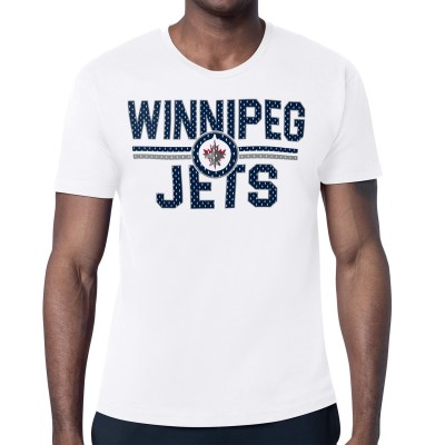 Winnipeg Jets Starter White Mesh Look Team Name T-Shirt