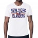 New York Islanders Starter White Mesh Look Team Name T-Shirt