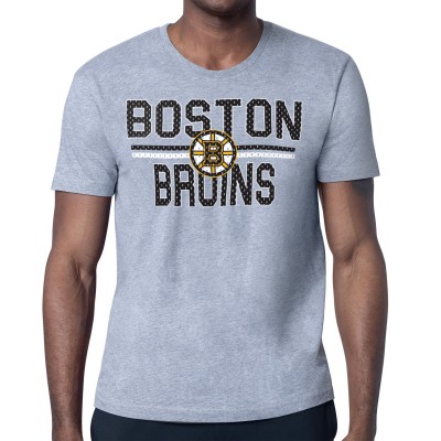 Футболка Boston Bruins Starter Heather Gray Mesh Look Team Name
