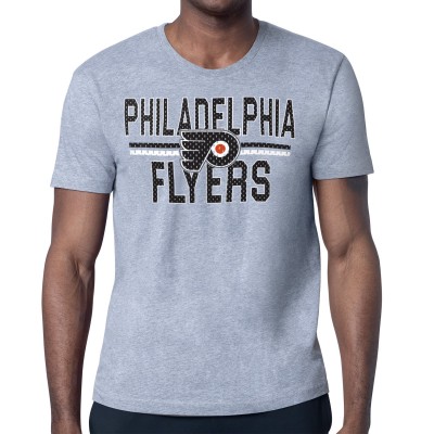 Футболка Philadelphia Flyers Starter Heather Gray Mesh Look Team Name