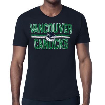 Vancouver Canucks Starter Navy Mesh Look Team Name T-Shirt