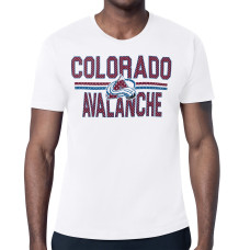 Colorado Avalanche Starter White Mesh Look Team Name T-Shirt Colorado Avalanche Starter White Mesh Look Team Name T-Shirt