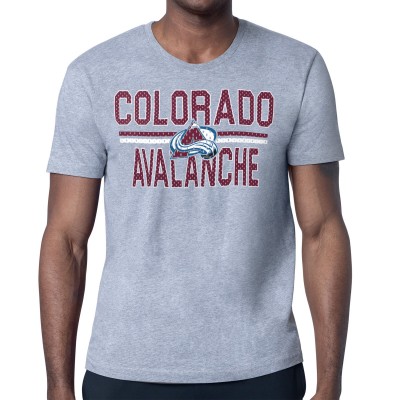 Футболка Colorado Avalanche Starter Heather Gray Mesh Look Team Name