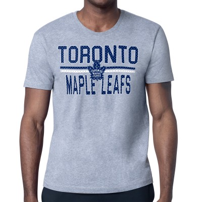 Футболка Toronto Maple Leafs Starter Heather Gray Mesh Look Team Name