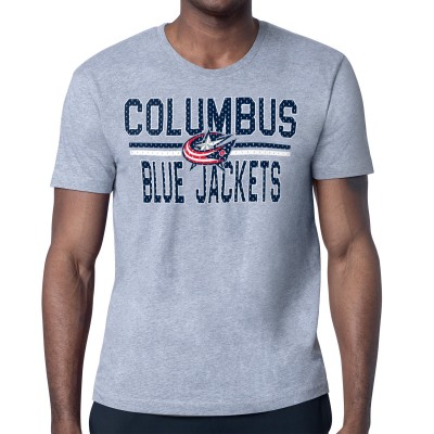 Футболка Columbus Blue Jackets Starter Mesh Look Team Name - Heather Gray