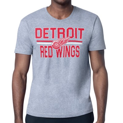 Футболка Detroit Red Wings Starter Mesh Look Team Name - Heather Gray