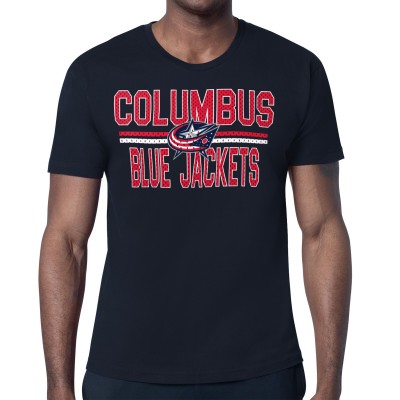 Футболка Columbus Blue Jackets Starter Mesh Look Team Name - Navy