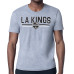 Los Angeles Kings Starter Heather Gray Mesh Look Team Name T-Shirt Los Angeles Kings Starter Heather Gray Mesh Look Team Name T-Shirt