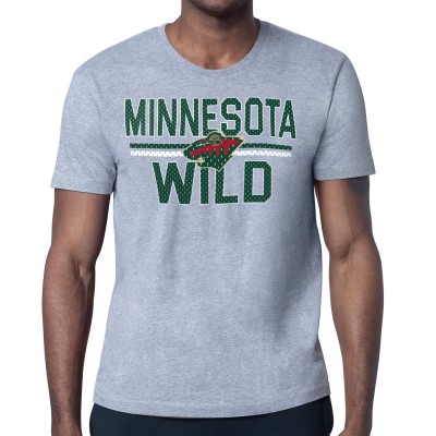 Футболка Minnesota Wild Starter Heather Gray Mesh Look Team Name