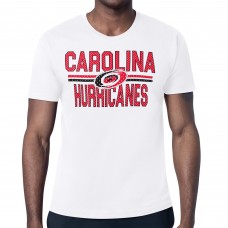 Carolina Hurricanes Starter White Mesh Look Team Name T-Shirt