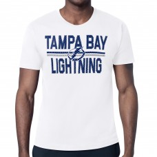 Tampa Bay Lightning Starter White Mesh Look Team Name T-Shirt Tampa Bay Lightning Starter White Mesh Look Team Name T-Shirt