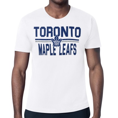 Toronto Maple Leafs Starter White Mesh Look Team Name T-Shirt