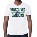 Vancouver Canucks Starter White Mesh Look Team Name T-Shirt