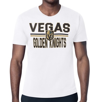 Vegas Golden Knights Starter White Mesh Look Team Name T-Shirt