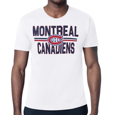 Montreal Canadiens Starter White Mesh Look Team Name T-Shirt