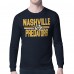 Nashville Predators Starter Navy Mesh Look Team Name Long Sleeve T-Shirt