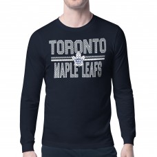 Футболка с длинным рукавом Toronto Maple Leafs Starter Navy Mesh Look Team Name