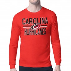 Футболка с длинным рукавом Carolina Hurricanes Starter Red Mesh Look Team Name