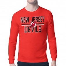 Футболка с длинным рукавом New Jersey Devils Starter Red Mesh Look Team Name