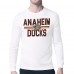 Футболка с длинным рукавом Anaheim Ducks Starter White Mesh Look Team Name