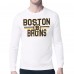 Футболка с длинным рукавом Boston Bruins Starter White Mesh Look Team Name