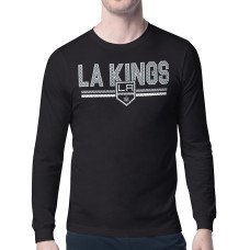 Los Angeles Kings Starter Black Mesh Look Team Name Long Sleeve T-Shirt