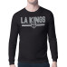 Los Angeles Kings Starter Black Mesh Look Team Name Long Sleeve T-Shirt