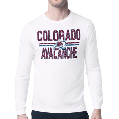 Футболка с длинным рукавом Colorado Avalanche Starter White Mesh Look Team Name