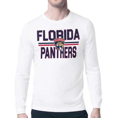 Футболка с длинным рукавом Florida Panthers Starter Team Wordmark & Logo - White