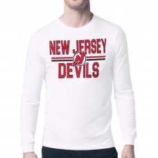 Футболка с длинным рукавом New Jersey Devils Starter White Mesh Look Team Name