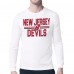 Футболка с длинным рукавом New Jersey Devils Starter White Mesh Look Team Name