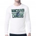 Vancouver Canucks Starter White Mesh Look Team Name Long Sleeve T-Shirt