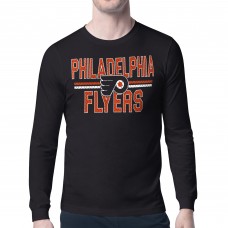 Футболка с длинным рукавом Philadelphia Flyers Starter Black Mesh Look Team Name