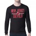 Футболка с длинным рукавом New Jersey Devils Starter Black Mesh Look Team Name