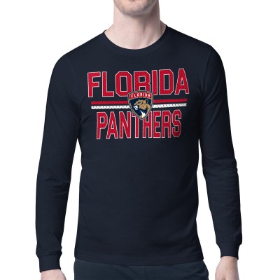 Футболка с длинным рукавом Florida Panthers Starter Mesh Look Team Name - Navy