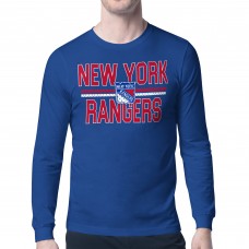 New York Rangers Starter Blue Mesh Look Team Name Long Sleeve T-Shirt New York Rangers Starter Blue Mesh Look Team Name Long Sleeve T-Shirt