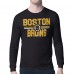 Футболка с длинным рукавом Boston Bruins Starter Black Mesh Look Team Name