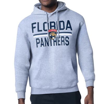 Толстовка Florida Panthers Starter Mesh Look Team Name Logo Tri-Blend - Heather Gray