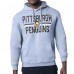 Толстовка Pittsburgh Penguins Starter Heather Gray Mesh Look Team Name Logo Tri-Blend