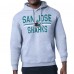 Толстовка San Jose Sharks Starter Heather Gray Mesh Look Team Name Logo Tri-Blend