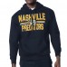 Nashville Predators Starter Navy Mesh Look Team Name Logo Tri-Blend Pullover Hoodie