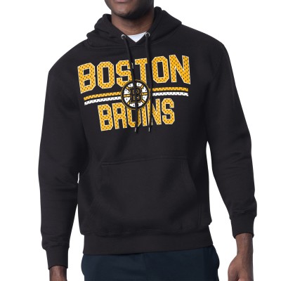 Толстовка Boston Bruins Starter Black Mesh Look Team Name Logo Tri-Blend