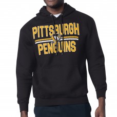 Толстовка Pittsburgh Penguins Starter Black Mesh Look Team Name Logo Tri-Blend