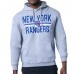 Толстовка New York Rangers Starter Heather Gray Mesh Look Team Name Logo Tri-Blend