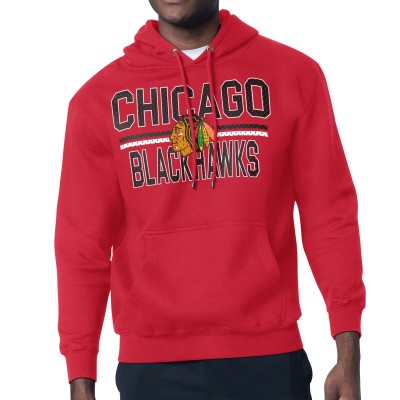 Толстовка Chicago Blackhawks Starter Mesh Look Team Name Logo Tri-Blend - Red