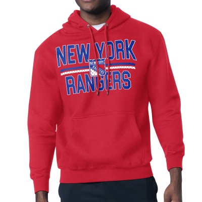 Толстовка New York Rangers Starter Red Mesh Look Team Name Logo Tri-Blend