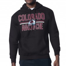 Толстовка Colorado Avalanche Starter Black Mesh Look Team Name Logo Tri-Blend